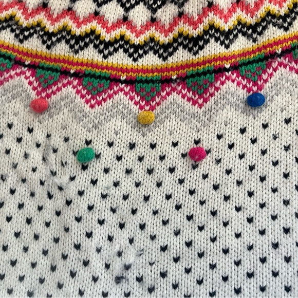 Talbots Fair Isle Pom Pom Sweater Size L - Picture 14 of 14